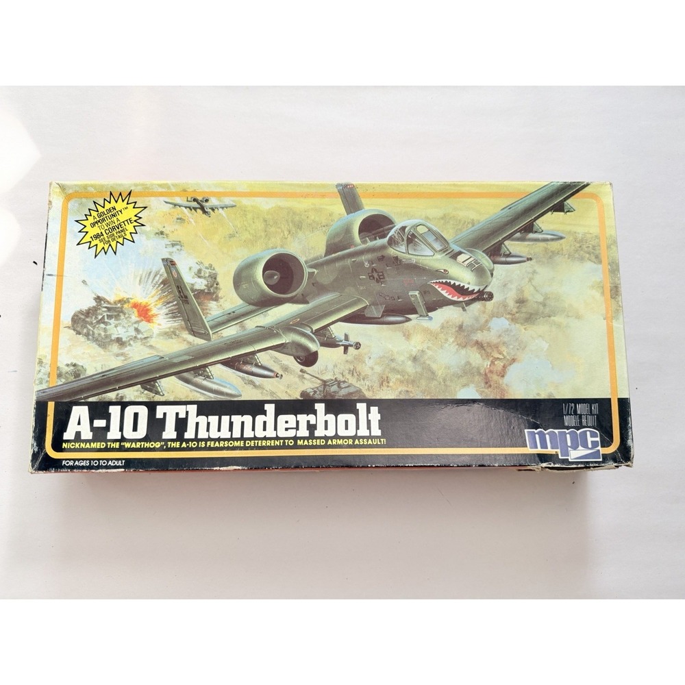 MPC 1/72 A-10 Thunderbolt Warthog Model Kit Vintage 1983 Open Box